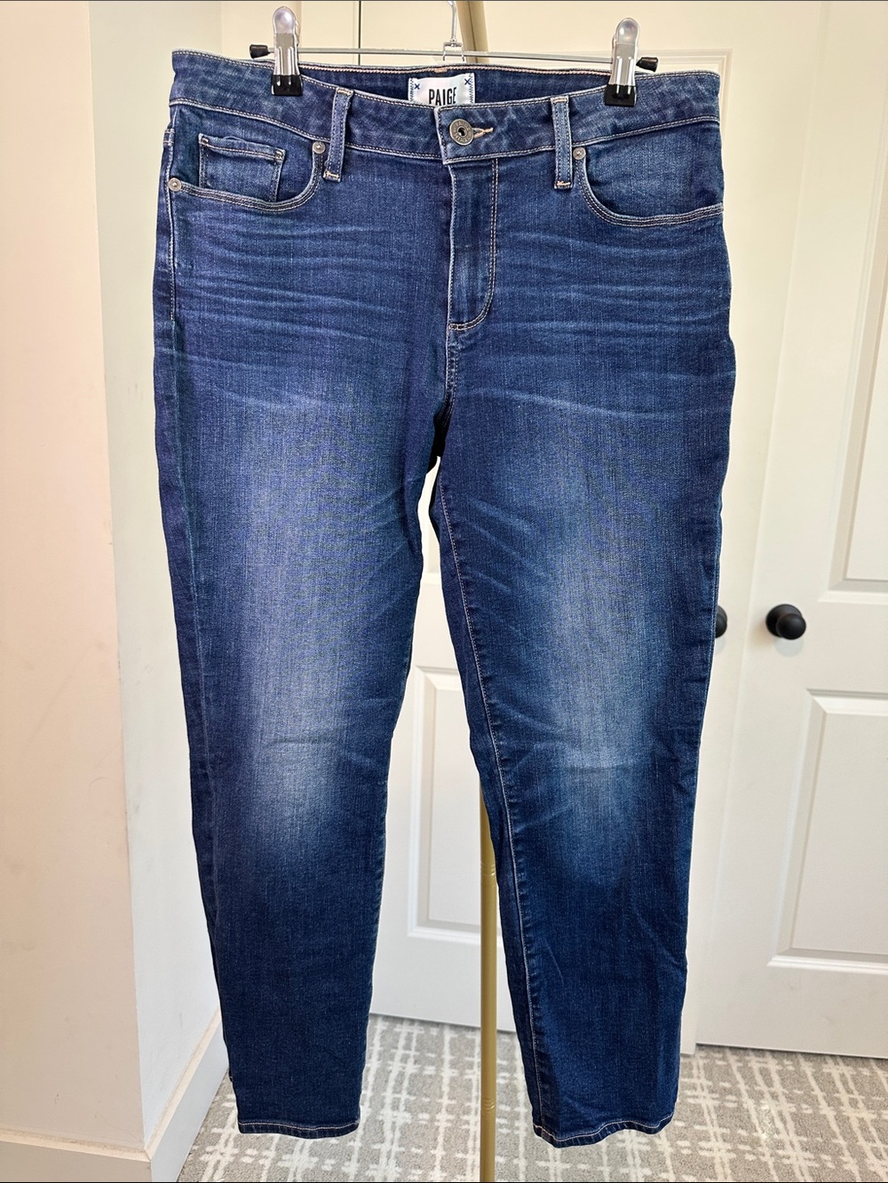 PAIGE Women's Dark Blue Skinny Jeans